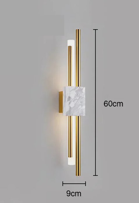 Modern Luxe Marmeren LED Wandlamp - wandlamp - zijaanzicht