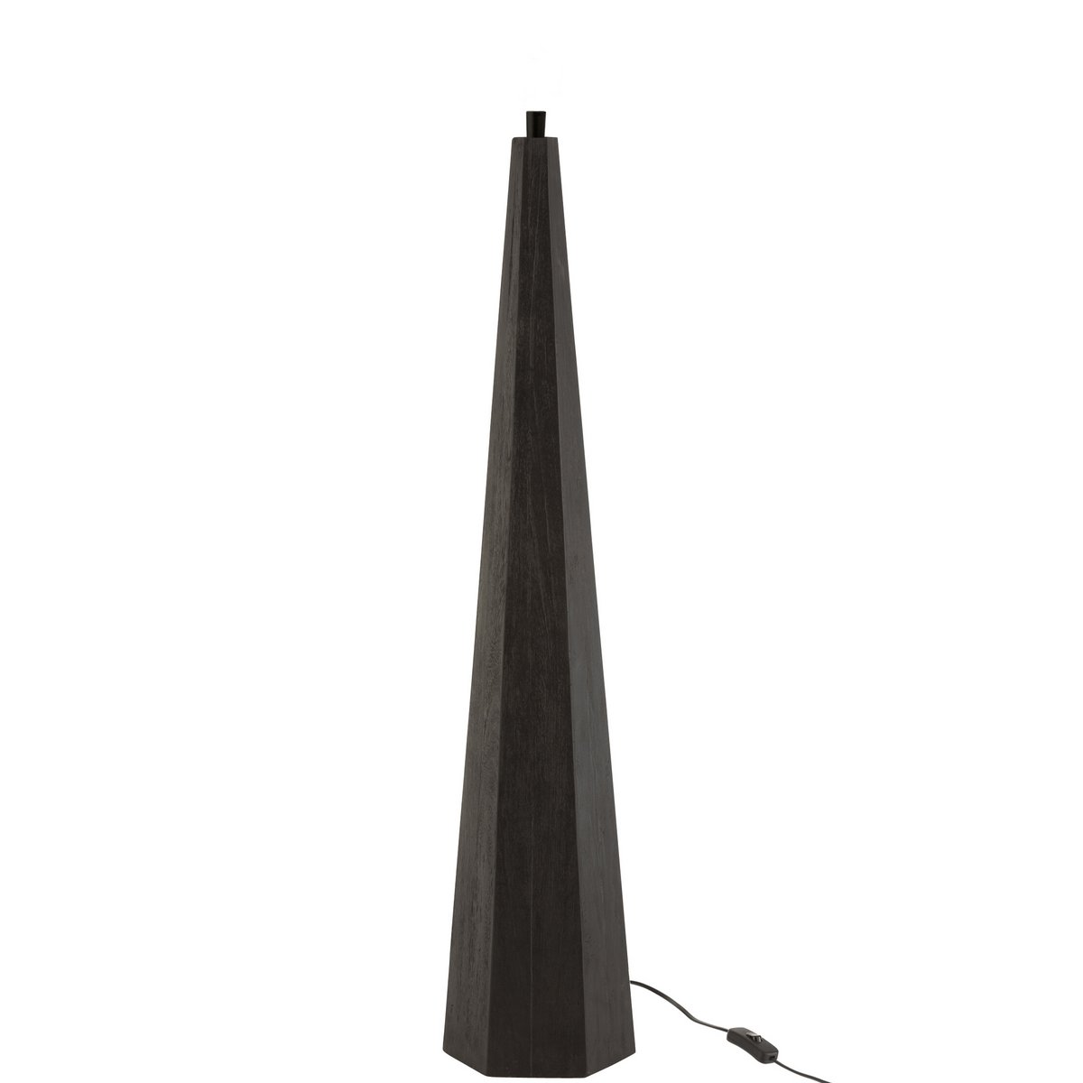 J-Line Lampenvoet Octogonaal - Hout - Zwart - Large - vloerlamp - afmetingen