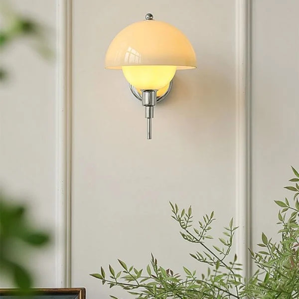 Paddestoel Wandlamp In Crème Kleur - wandlampen - in de kamer