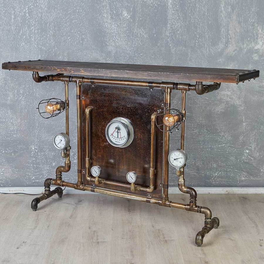 Golden Pigs - Steampunk Table Lamp
