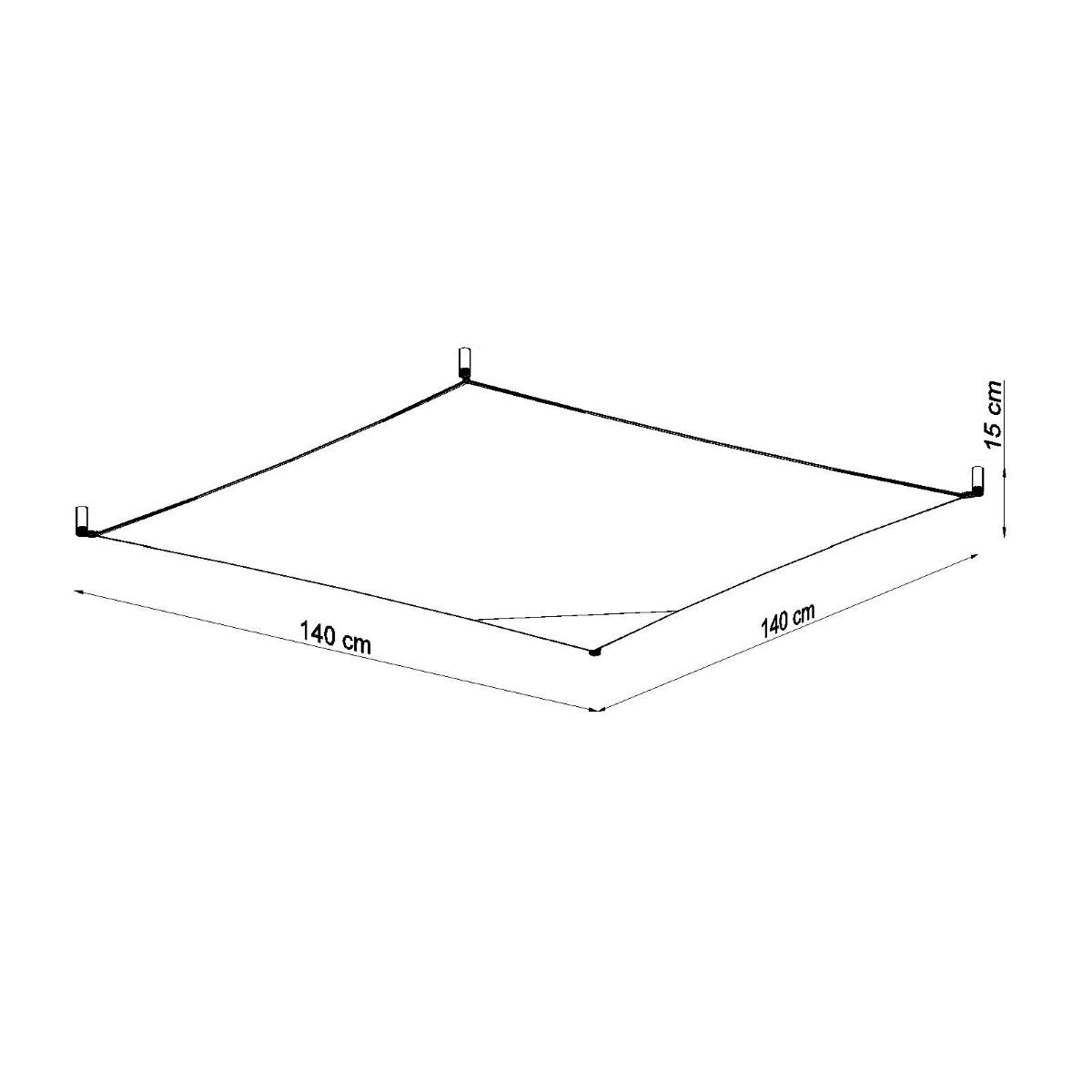 Lightinup SRL - Plafondlamp Luna 4 Wit - plafondlamp - zijaanzicht