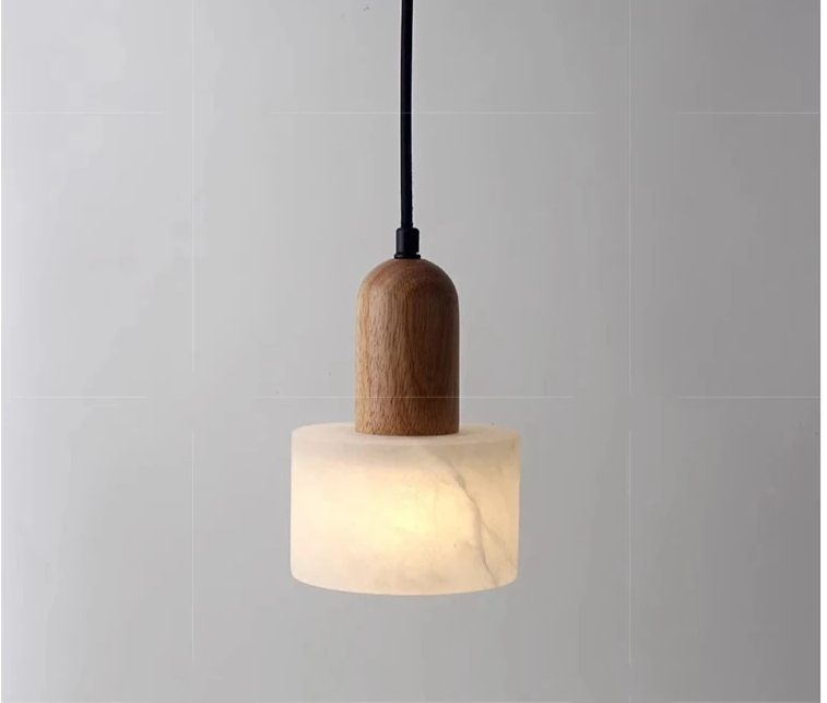 Lumina Wabi-Sabi Luxe Marmeren LED Hanglamp – Elegante Jade-Witte Sfeerverlichting - hanglampen - verlicht