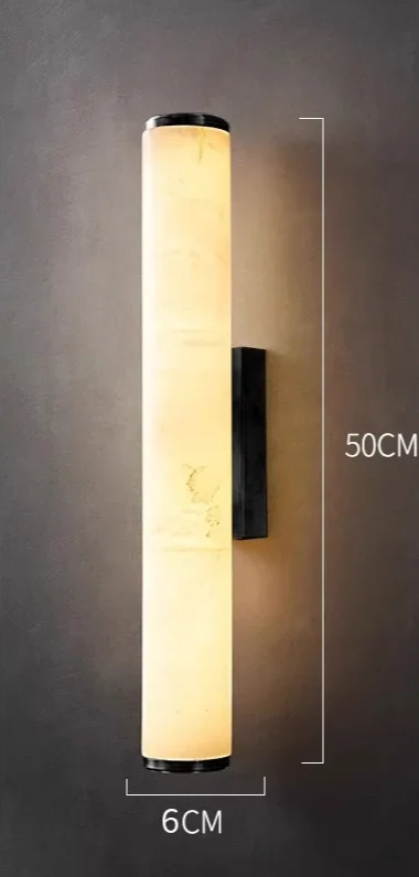 Auralis Lux – Minimalistische Wandlamp van Koper & Marmer - wandlamp - gemonteerd