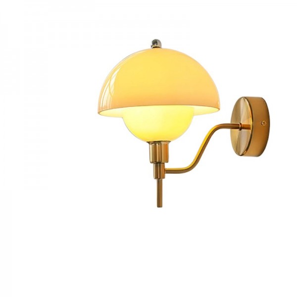 Paddestoel Wandlamp In Crème Kleur - wandlampen - in de kamer