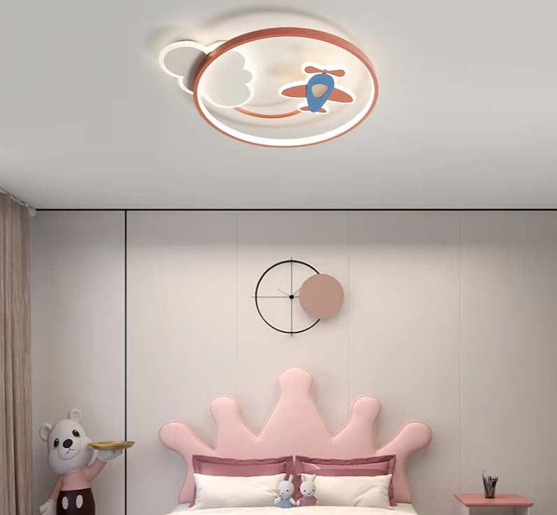 DreamGlow Dimbare Kinderkamer LED Plafondlamp met Afstandsbediening - plafondlampen - sfeerbeeld