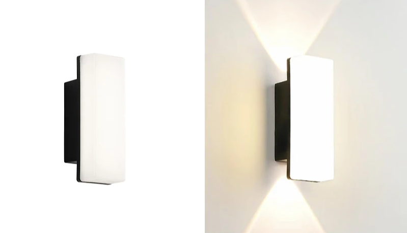 NordiLux LED Wandlamp – Waterdichte Moderne Wandverlichting voor Buiten en Binnen - wandlampen - zijaanzicht