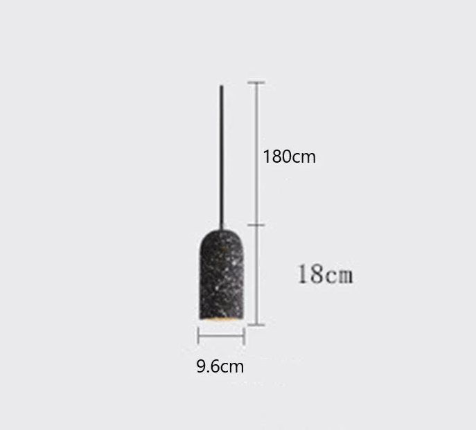 CementoLux – Handgemaakte Cement Hanglamp met LED - hanglampen - afmetingen