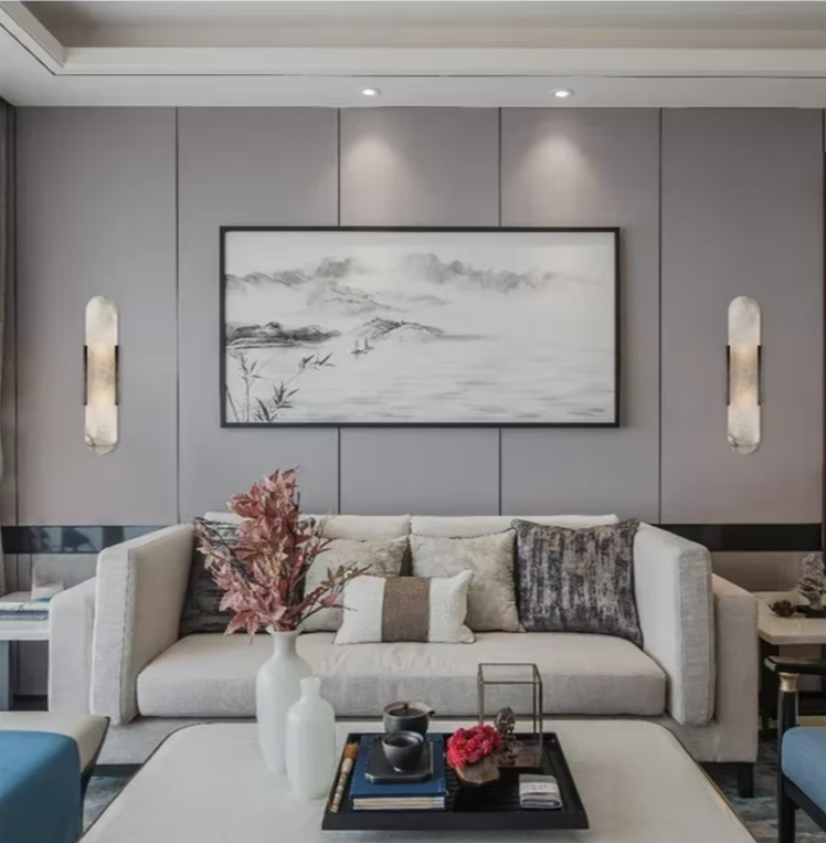 Luxe Marmeren Wandlamp – Modern Design met Stijlvolle Verlichting - wandlamp - verlicht
