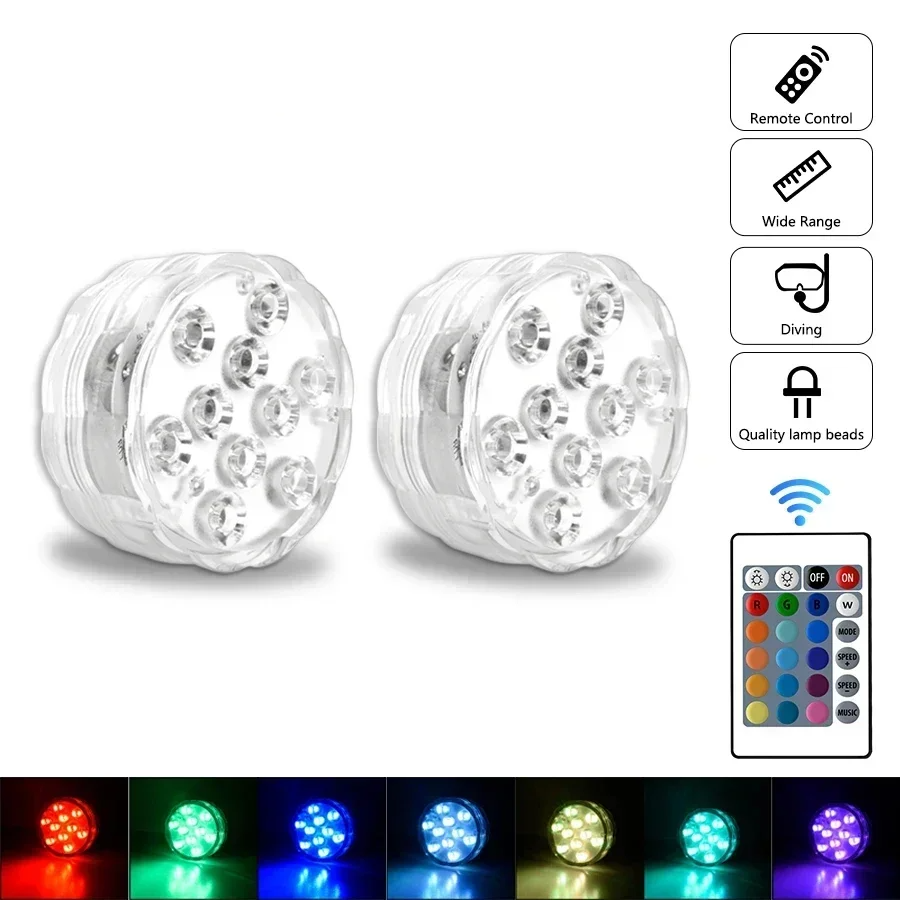 LUMISNAP 10-LED RGB Onderwaterlampen met Magnetische Bevestiging - buitenverlichting - materiaaldetail