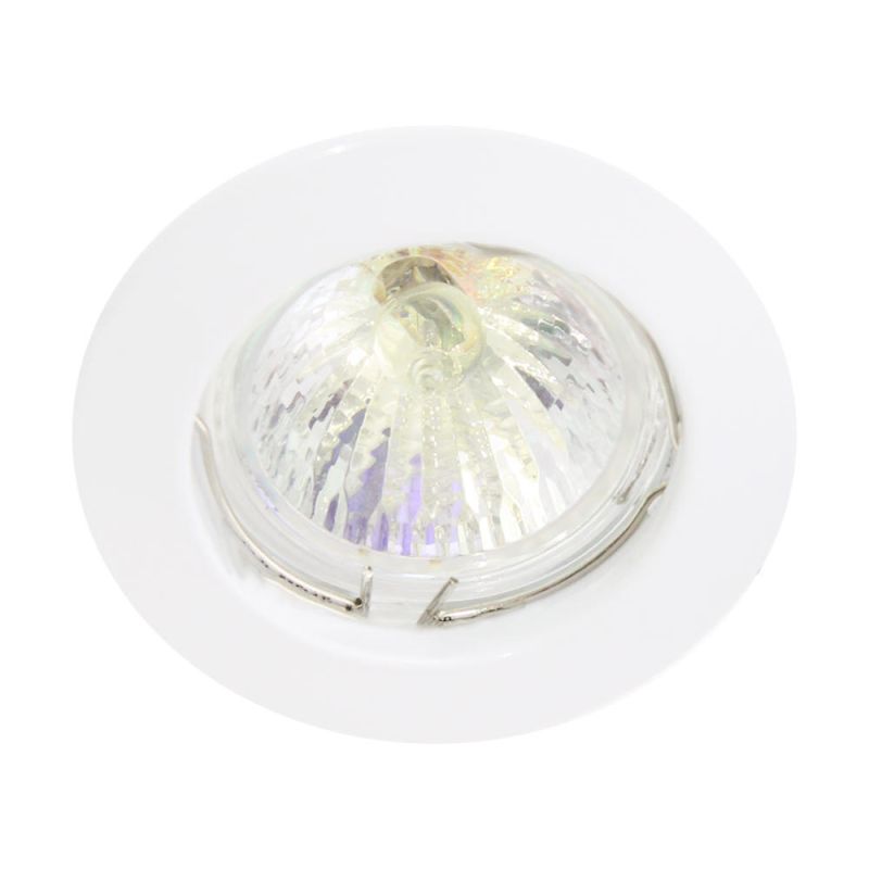Any Lamp Recessed Spotlight Circular White | Cut Size 64mm - GU5.3 Fitting