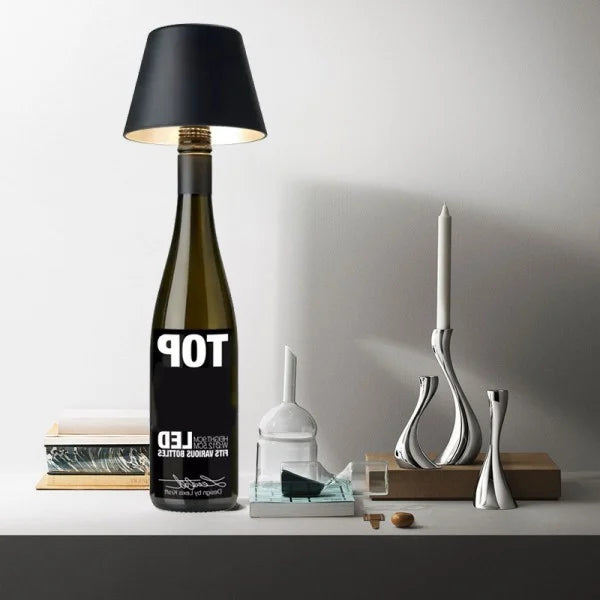 DIY Oplaadbare Wijnfles Tafellamp - tafellampen - in de kamer