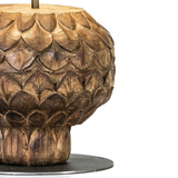 Alexandra Thai - Table lamp 20x20x43 metal/brown wood with black lampshade 