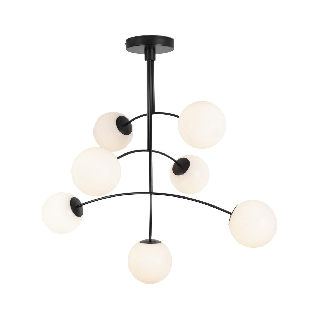 Alexandra Thai - Plafondlamp 115X90X110 Kristalwit/Metaal Zwart - plafondlampen - sfeerbeeld
