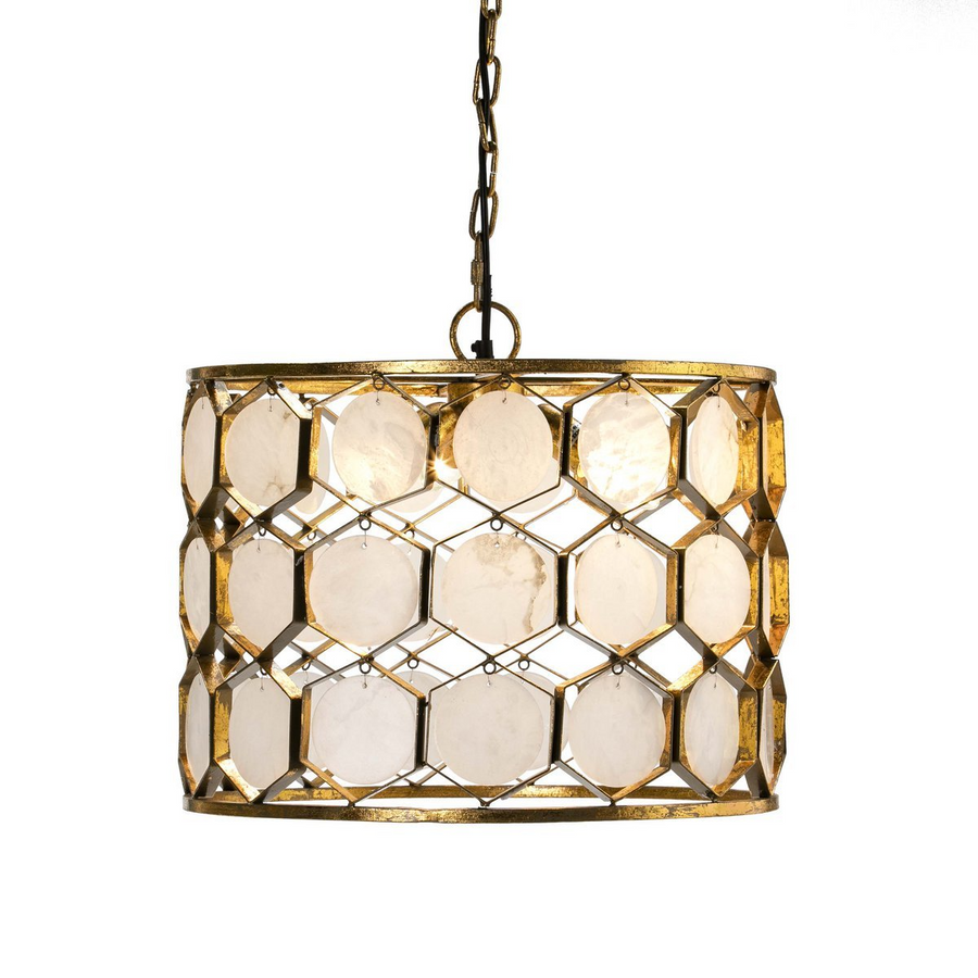 Alexandra Thai - Ceiling Lamp 46X46X40 Metal Gold/White Marble 