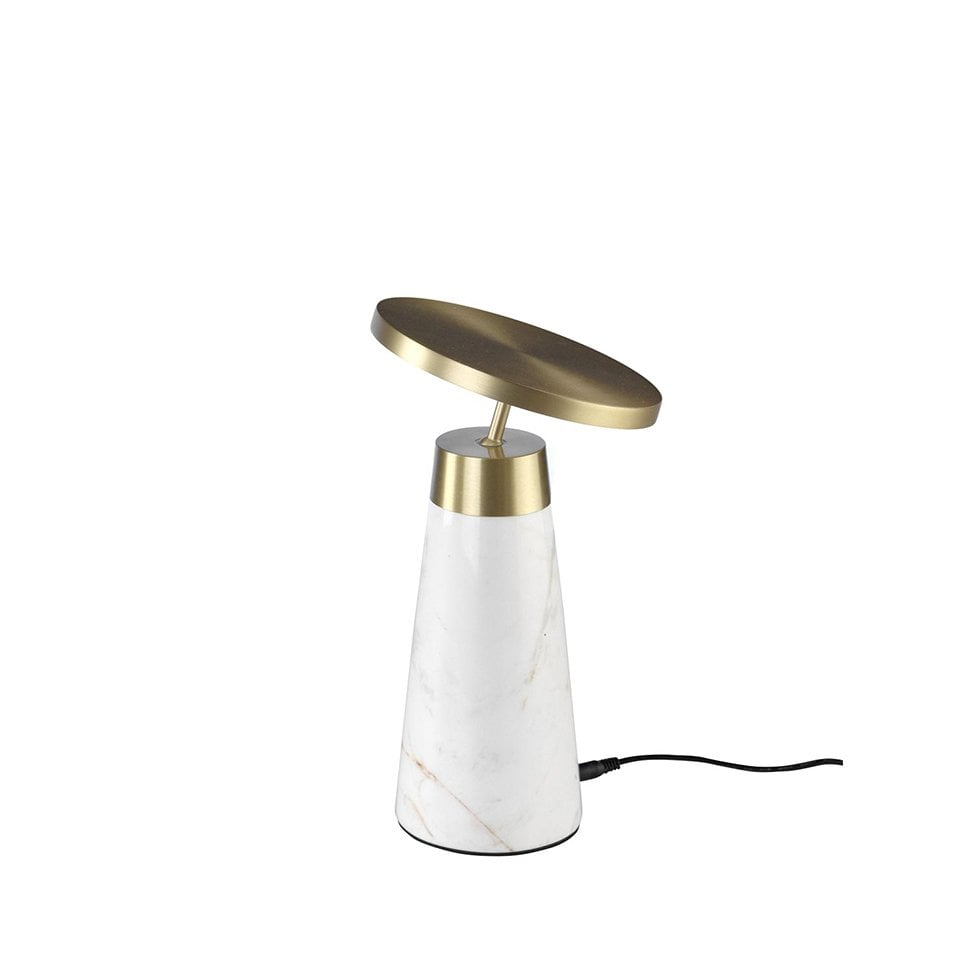 Angel Cerda - Table Lamp in Calacatta Marble and Gilded Polished Steel