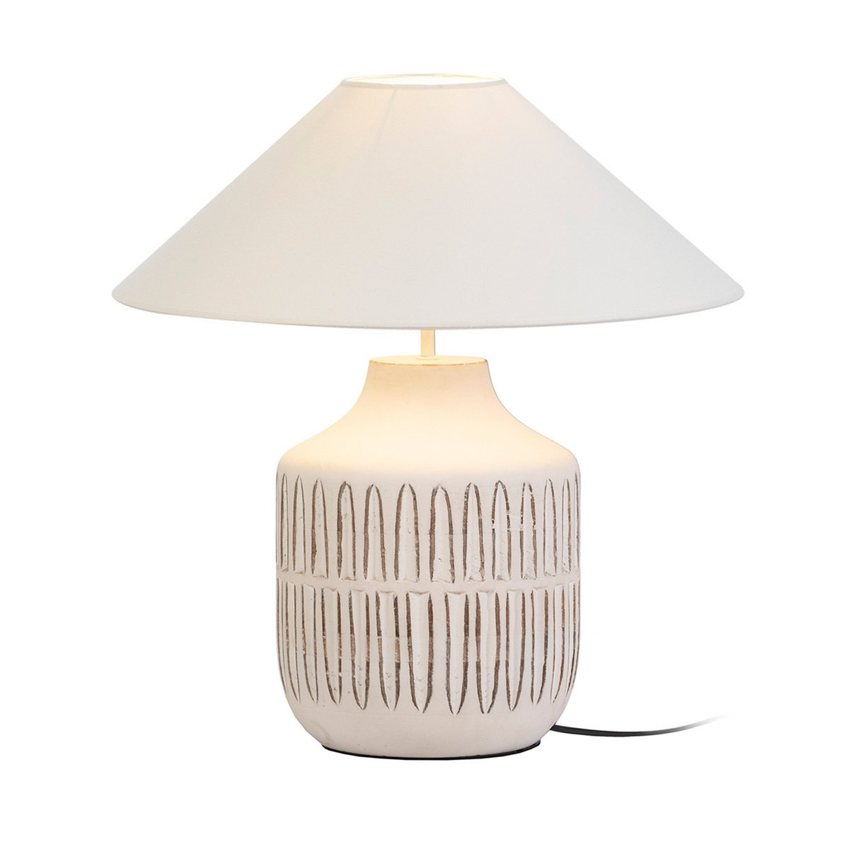 Alexandra Thai - Tafellamp 25X25X42 Wit Hout Zonder Lampenkap - tafellampen - sfeerbeeld