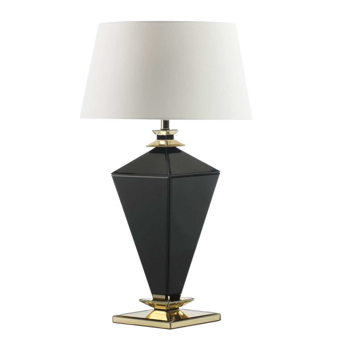 Alexandra Thai - Tafellamp 23X23X62 Glas Zwart/Goud Zonder Lampenkap - tafellampen