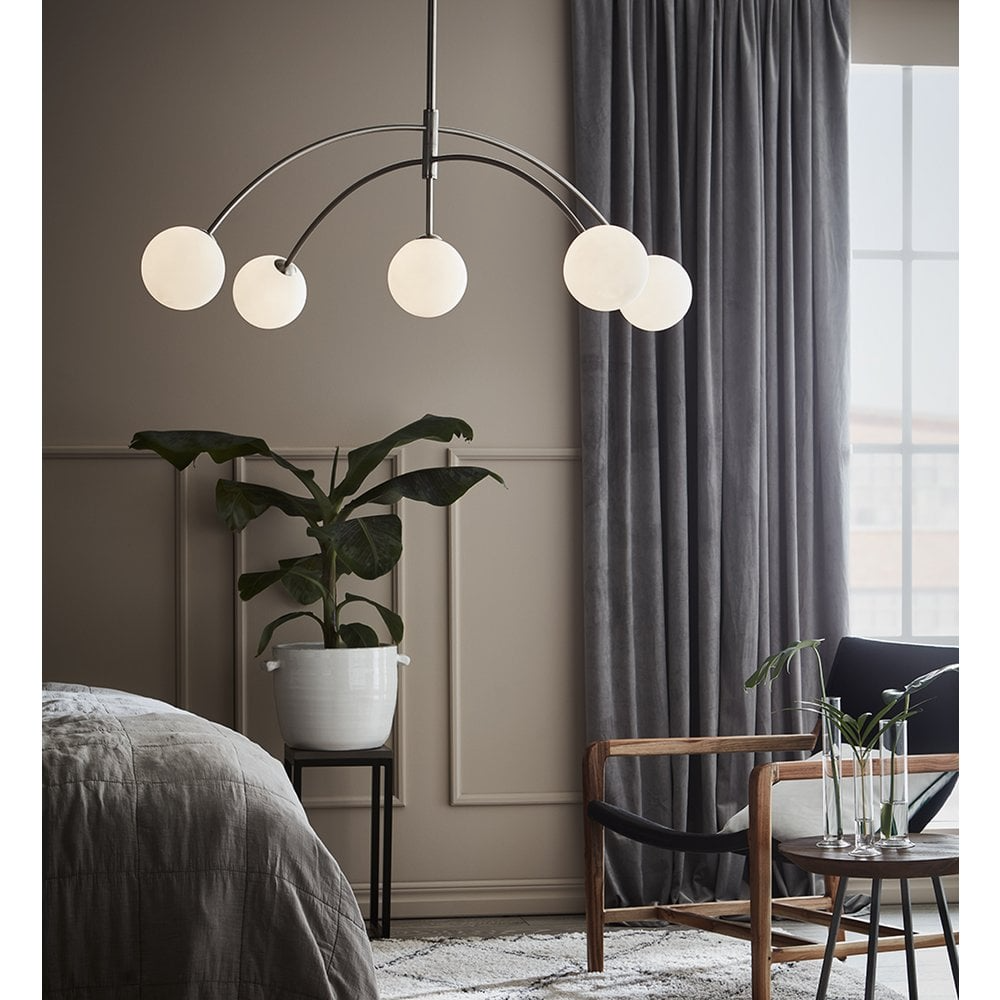 Markslojd - Heaven Hanglamp Staal / Opaal - hanglampen - sfeerbeeld