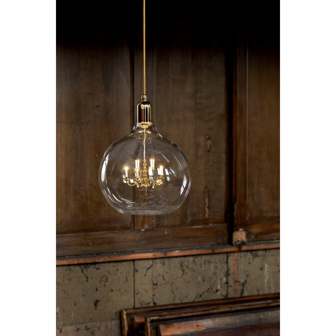 Mineheart - Gouden King Edison Grande Hanglamp - hanglampen - detail