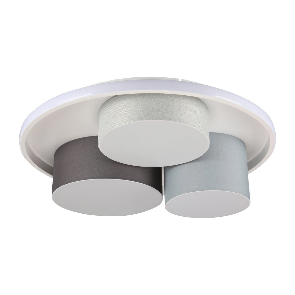 Näve Leuchten - 3-Led Plafondlamp "Eppan" D: 56Cm Grijs - plafondlampen