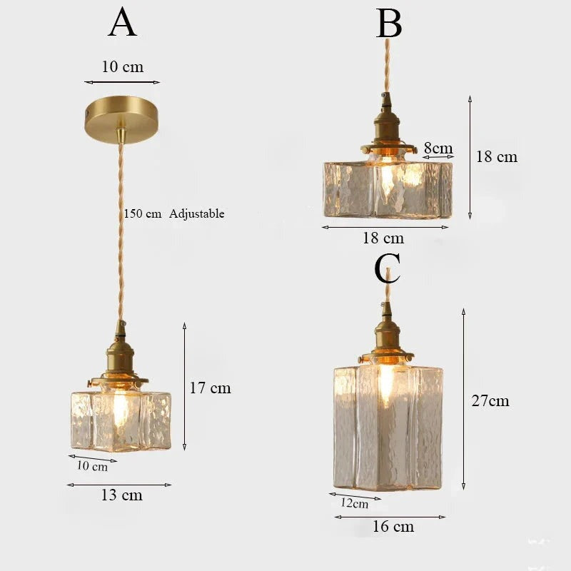 Fatima - Moderne Retro Glazen Hanglamp - hanglampen - afmetingen