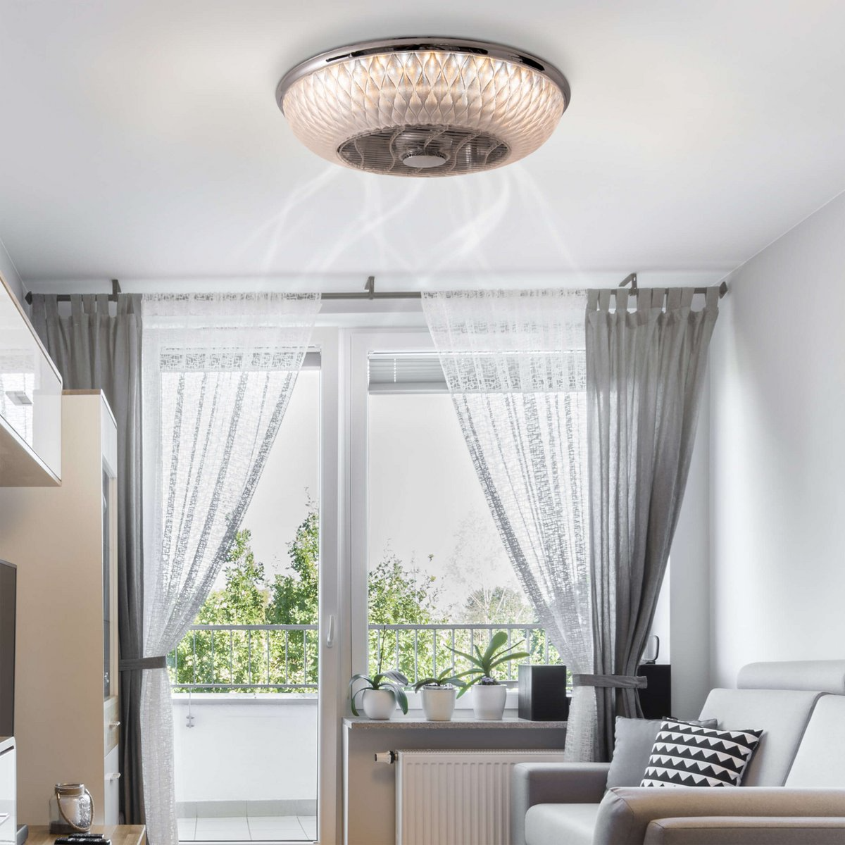 Näve Leuchten - Led Plafondlamp "Viento" Met Ventilator - plafondlampen - sfeerbeeld
