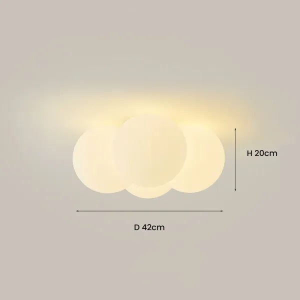 Moderne Cloud Hardware Plafondlamp - plafondlamp - afmetingen