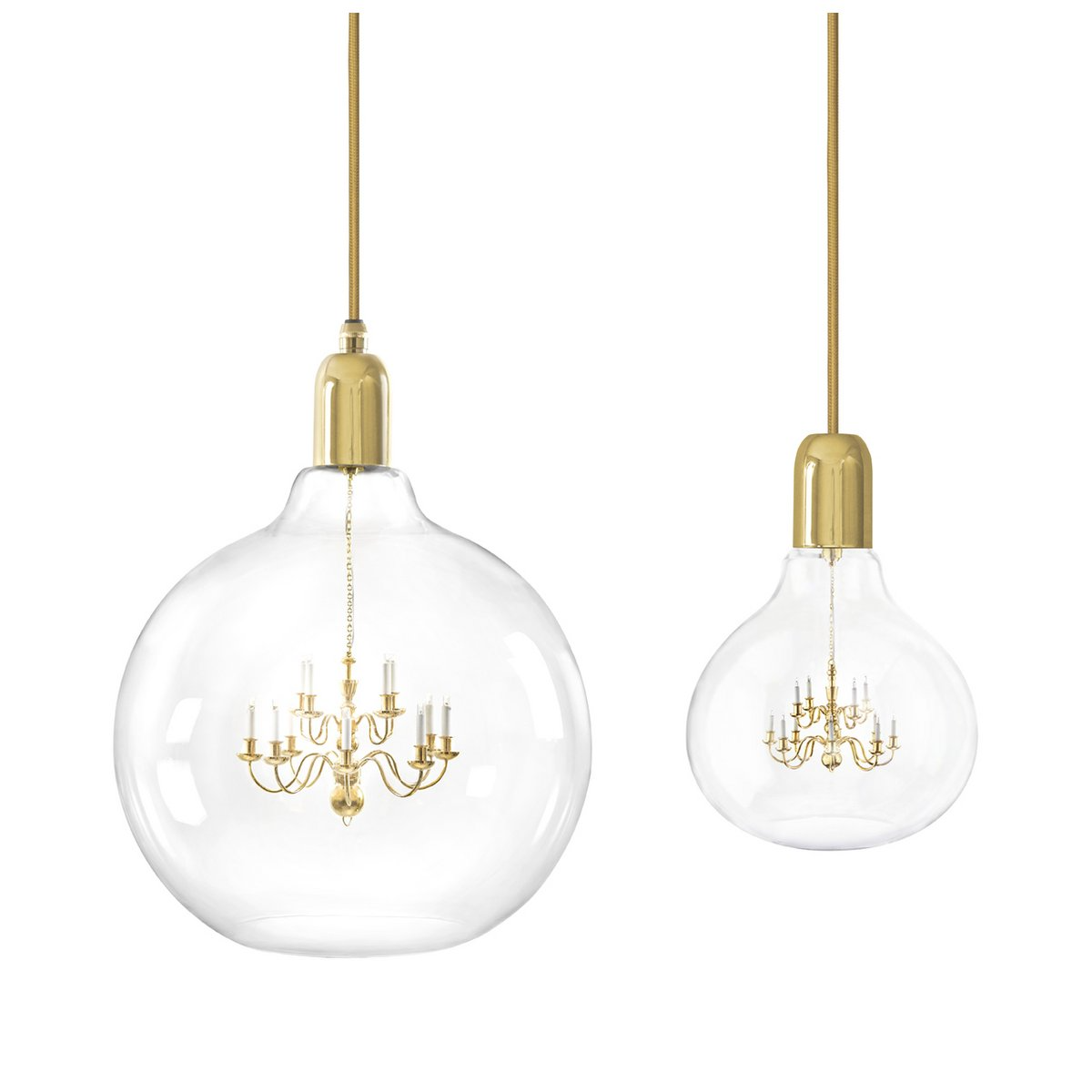 Mineheart - Gouden King Edison Grande Hanglamp - hanglampen - in de kamer