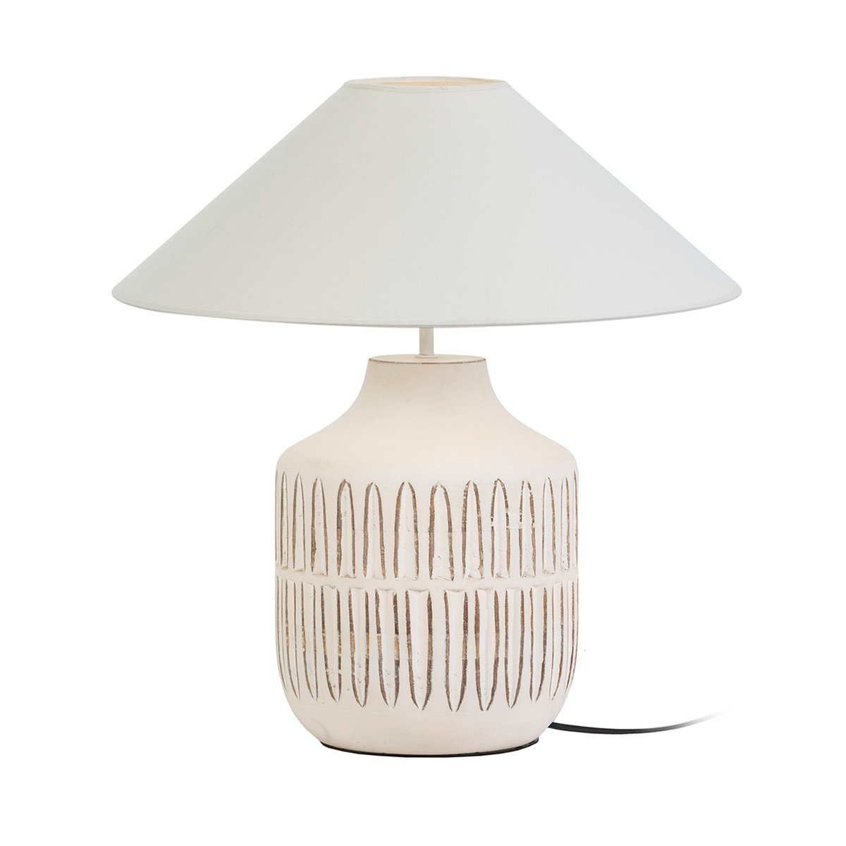 Alexandra Thai - Tafellamp 25X25X42 Wit Hout Zonder Lampenkap - tafellampen