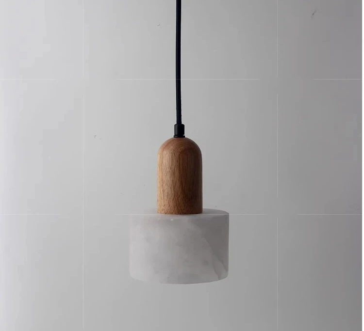 Lumina Wabi-Sabi Luxe Marmeren LED Hanglamp – Elegante Jade-Witte Sfeerverlichting - hanglampen - materiaaldetail