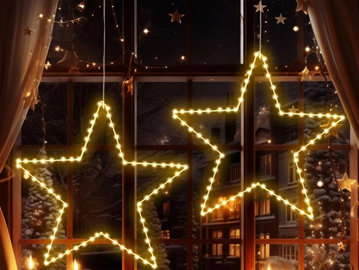 StellaLume Kerst Sterren Raamverlichting - buitenverlichting - zijaanzicht