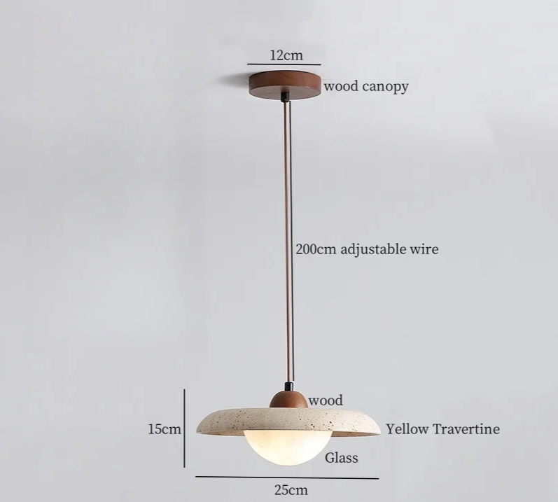 ZenAura Japanse Wabi-Sabi LED Hanglamp - hanglampen - afmetingen
