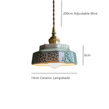 AuroraVerde Dark Green Ceramic Pendant Lamp