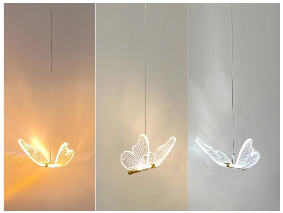 AuréaButterfly Moderne LED Vlinder Hanglamp - plafondlamp - close-up