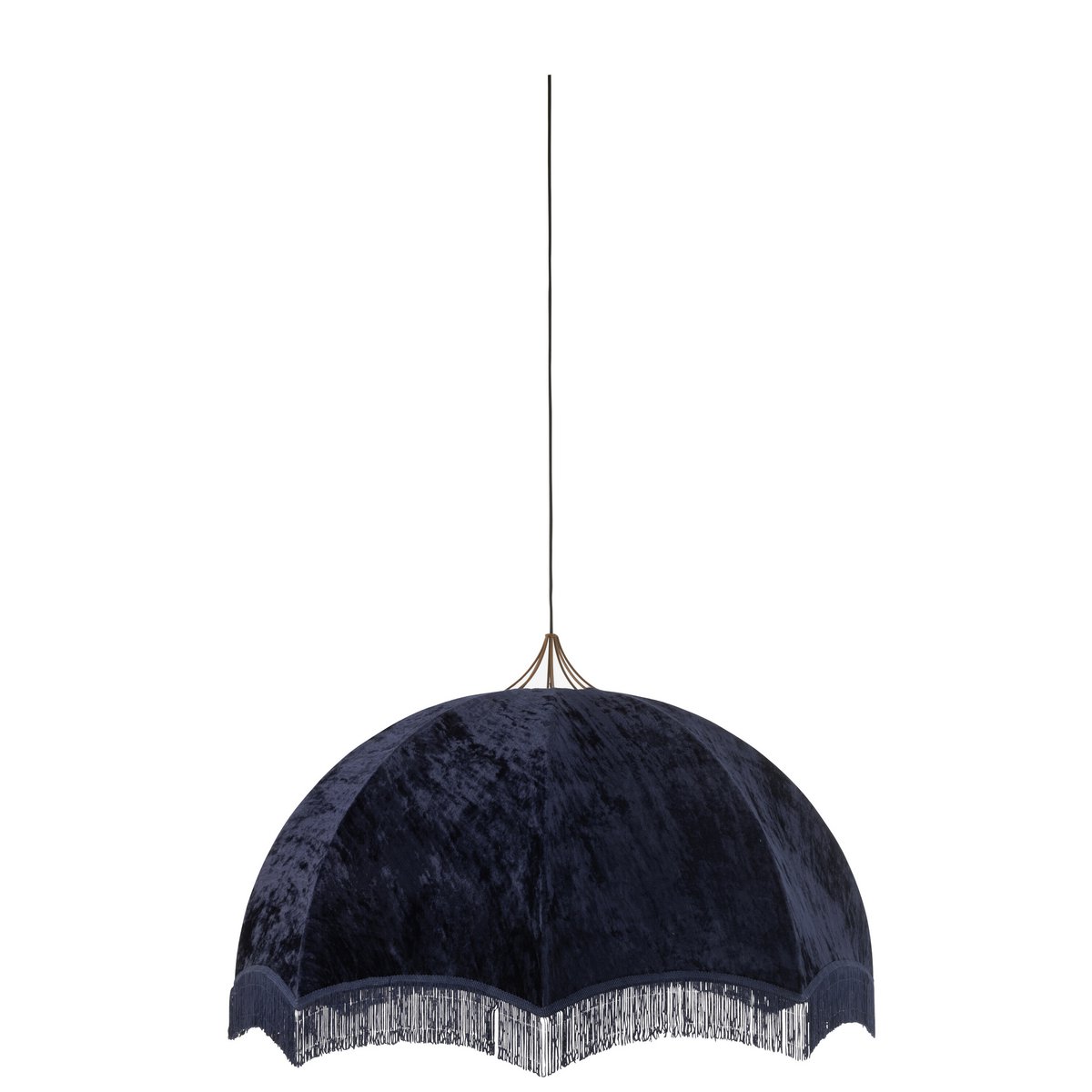 J-Line - Hanglamp Fluweel/Katoen Paars - hanglampen - close-up