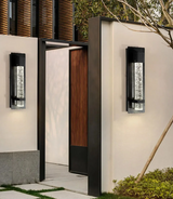 CrystalLux Outdoor Wall Lamp – Modern Waterproof Wall Light with K9 Crystal & Anti-Rust Aluminum