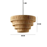 ZENLUMI Japanese Wicker Pendant Lamp
