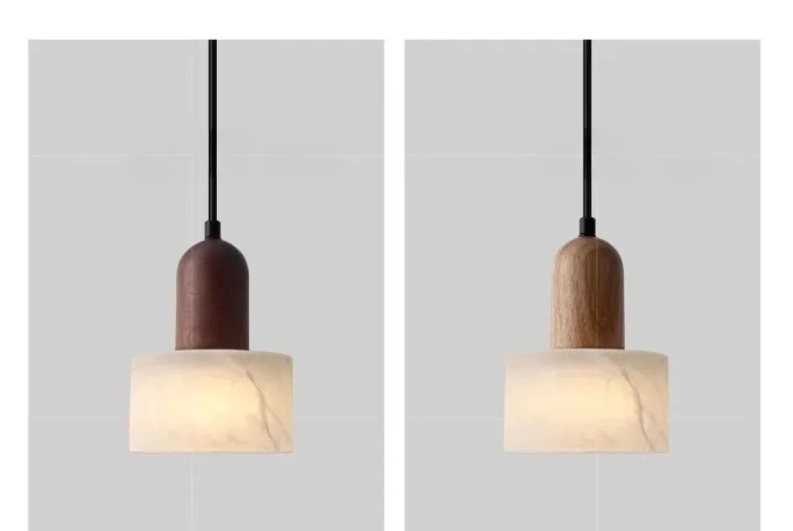 Lumina Wabi-Sabi Luxe Marmeren LED Hanglamp – Elegante Jade-Witte Sfeerverlichting - hanglampen - detail