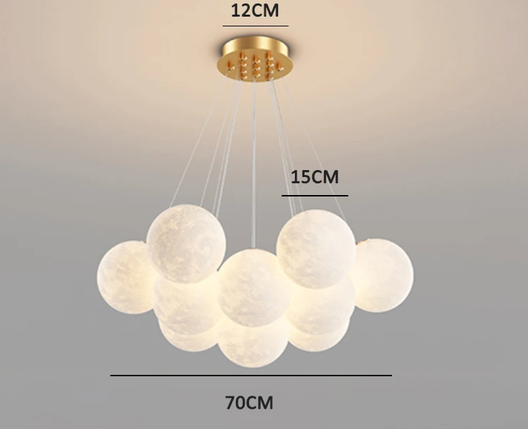 DreamGlow KidsChandelier – Moderne 3D-Print Kinderkamer Hanglamp - hanglampen - afmetingen