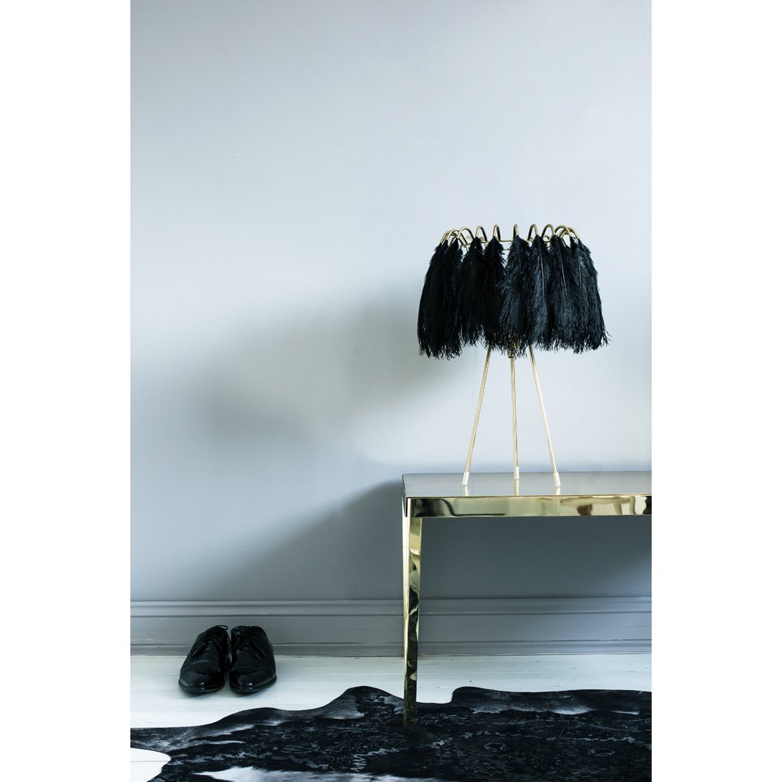 Mineheart - Feather Tafellamp Zwart - tafellampen - sfeerbeeld