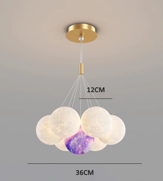 DreamGlow KidsChandelier – Moderne 3D-Print Kinderkamer Hanglamp - hanglampen - materiaaldetail