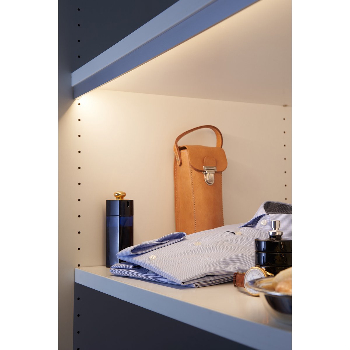 betec Leuchten Manufactur - Tiered cupboard shelf lighting