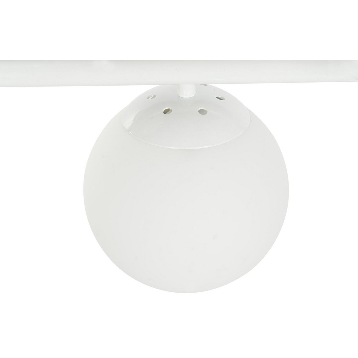 Alexandra Meti - Metalen Glazen Plafondlamp 98X21X22 Witte Ballen - plafondlampen - in de kamer