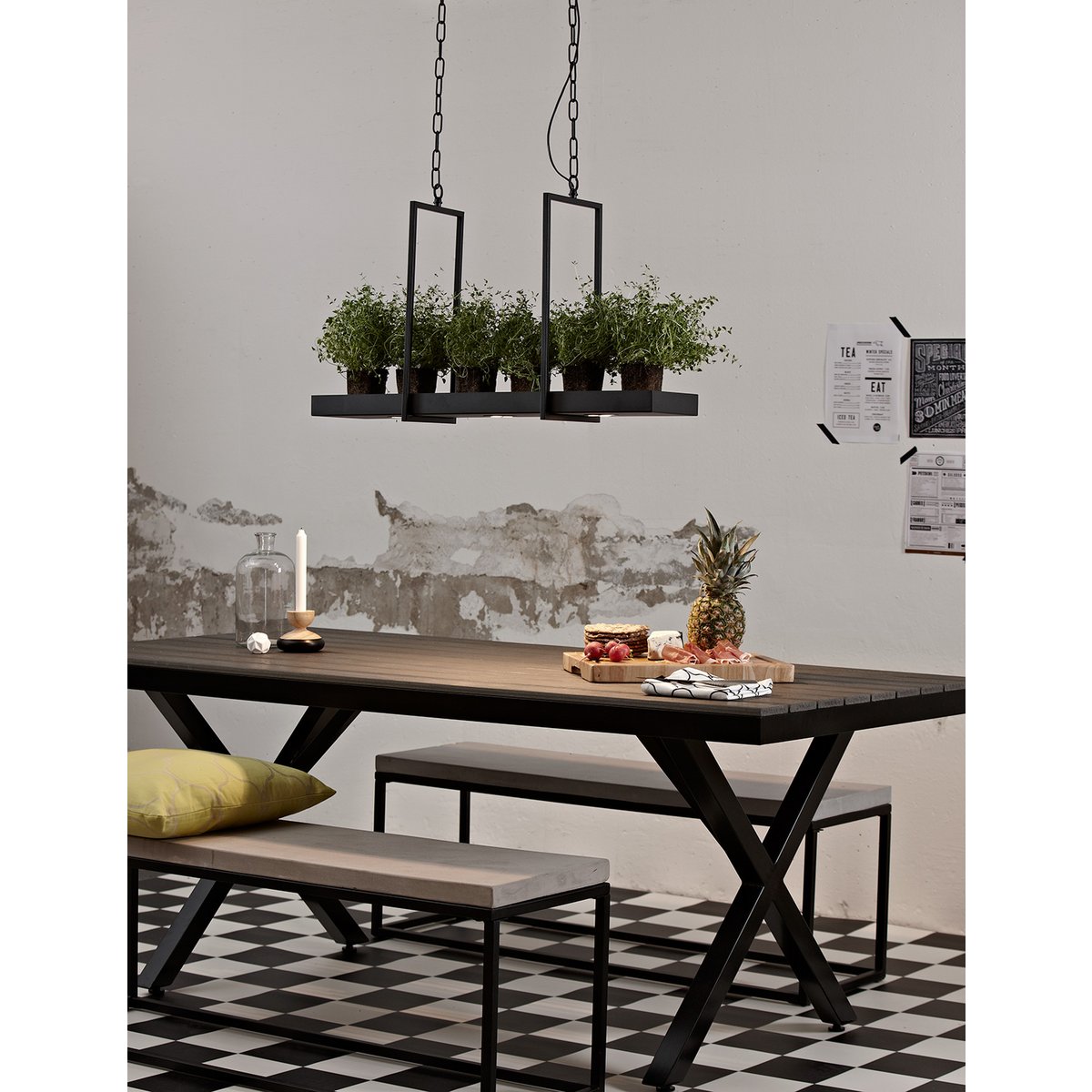 Markslojd - Dienblad Hanglamp 3L Sandy Zwart - hanglampen - in de kamer