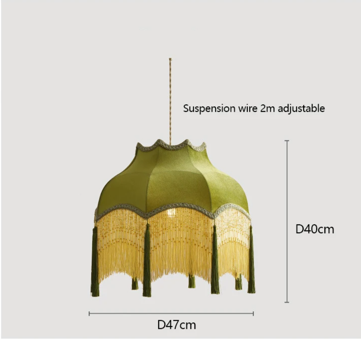 ChâteauLumière Franse Retro Koper & Stoffen Kwast Chandelier - hanglampen - sfeerbeeld