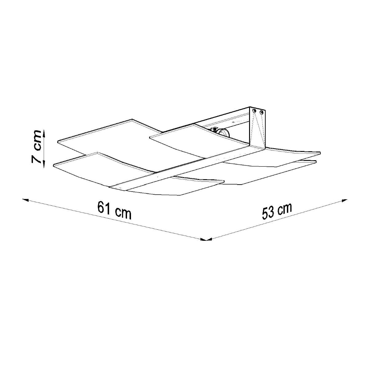 Lightinup Srl - Celia Chroom Plafondlamp - plafondlamp - zijaanzicht