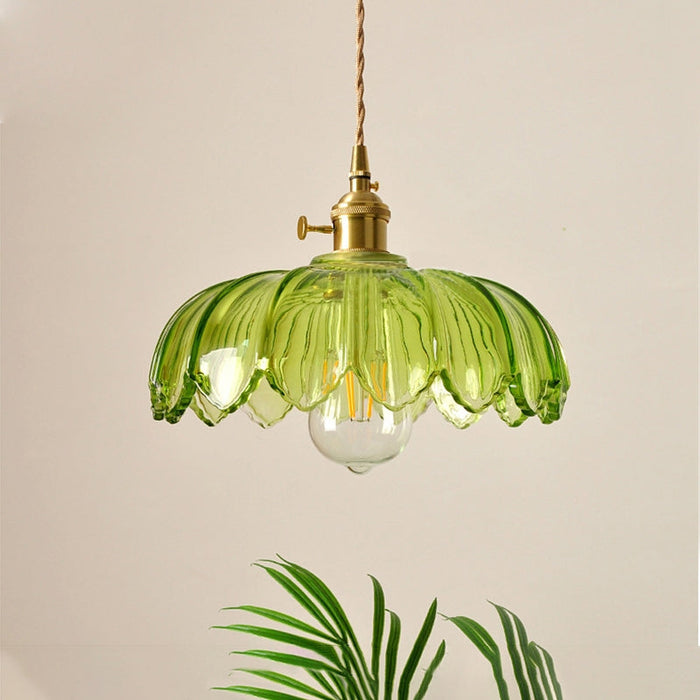 Vintage Glazen Bloem Hanglamp - hanglampen - afmetingen