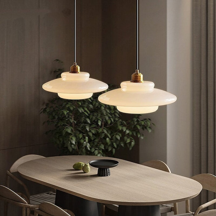 Witte Glazen Hanglamp - hanglampen - detail