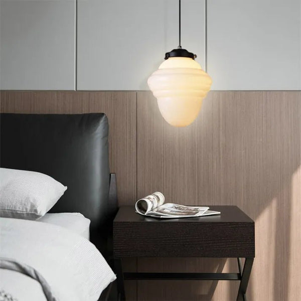Vintage Melkglas Hanglamp - hanglampen - zijaanzicht