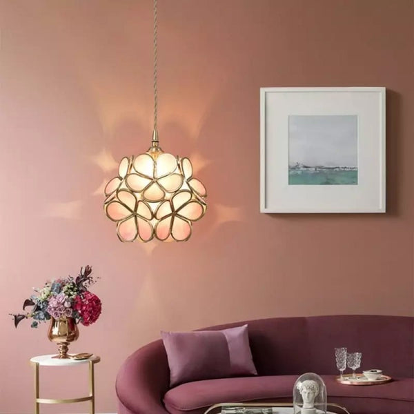Glazen Hanglamp In De Vorm Van Een Bloem - hanglampen - afmetingen